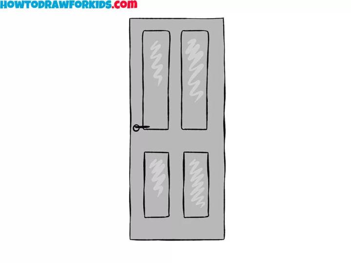 Door Drawing Step by Step