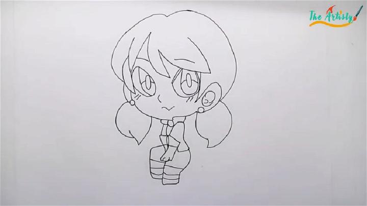 Draw Chibi Marinette Miraculous Ladybug Sketch