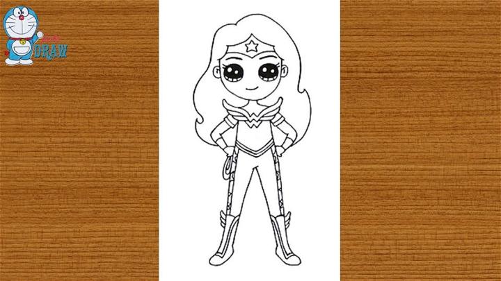 Draw Wonder Woman DC Super Hero Girl