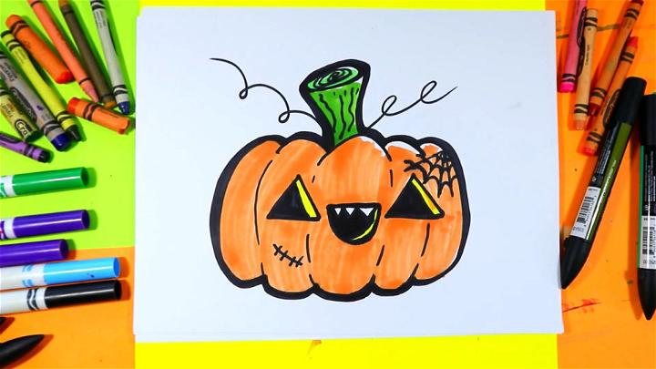 Draw a Cartoon Jack O Lantern