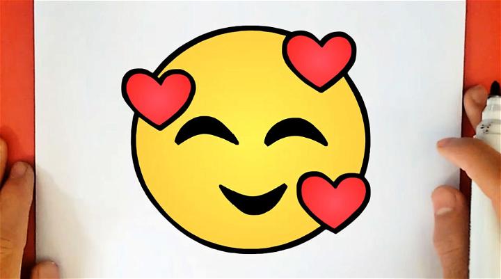 Draw a Emoji with Hearts