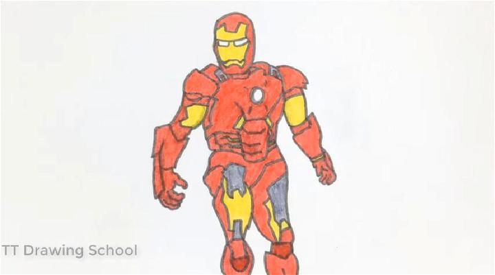 Draw a Iron Man and Color