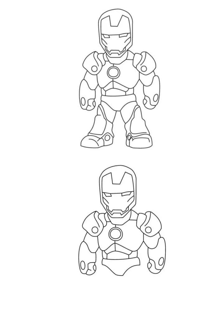 Draw a Iron Man in Simple Steps