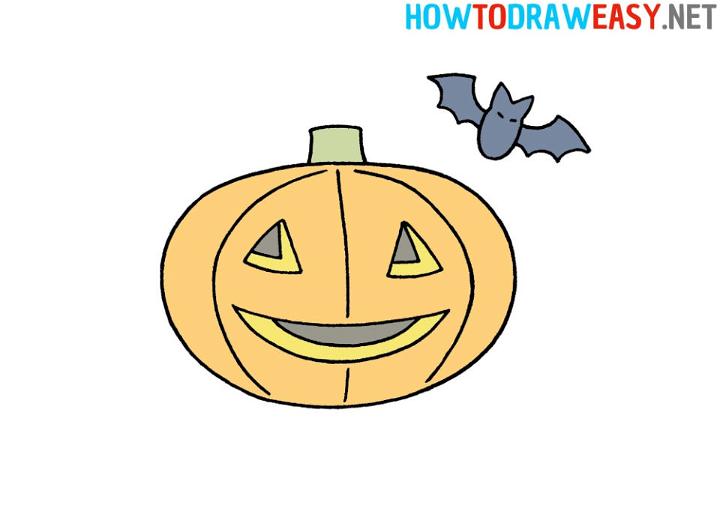 Draw a Jack O Lantern for Kids