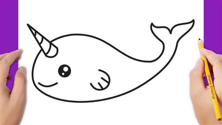 Draw a Narwhal Whale Unicorn