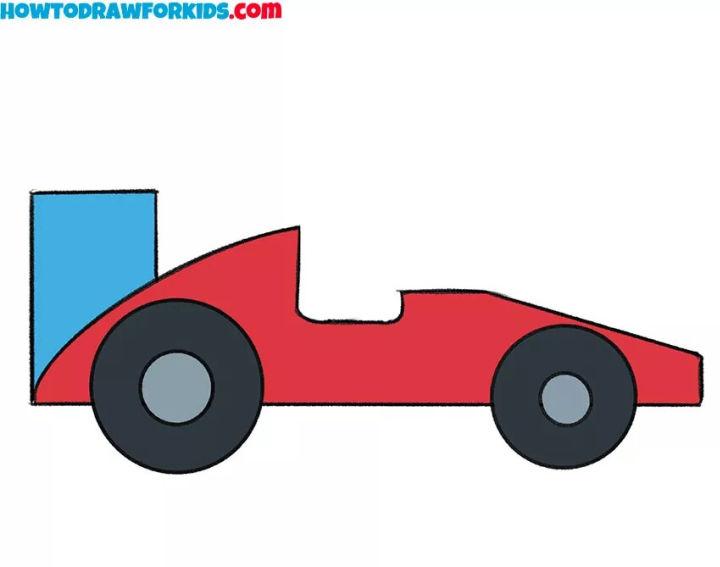Draw a Racing Car for Kindergarten