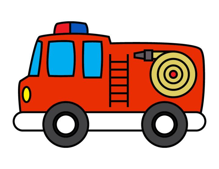 Draw a Red Firetruck for Children