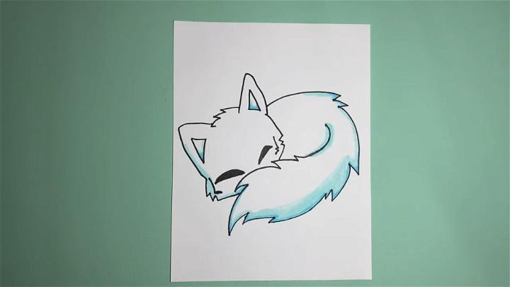 Draw a Sleeping Arctic Fox