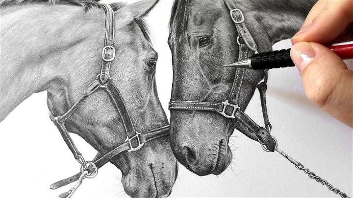Drawing Photo Realistic Horses With Graphite Pencils