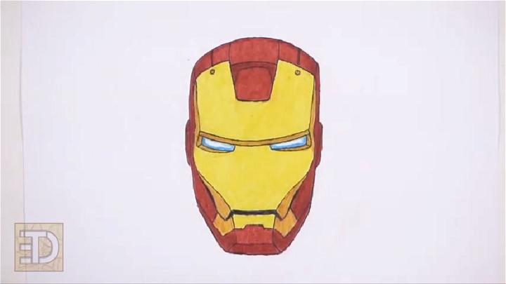 Drawing of Iron Man Head