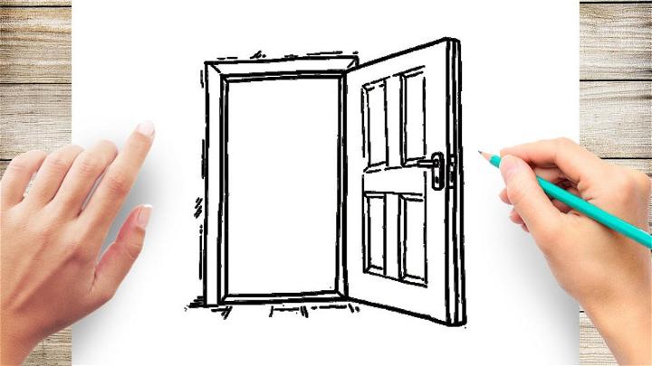 Drawing of Opening Door