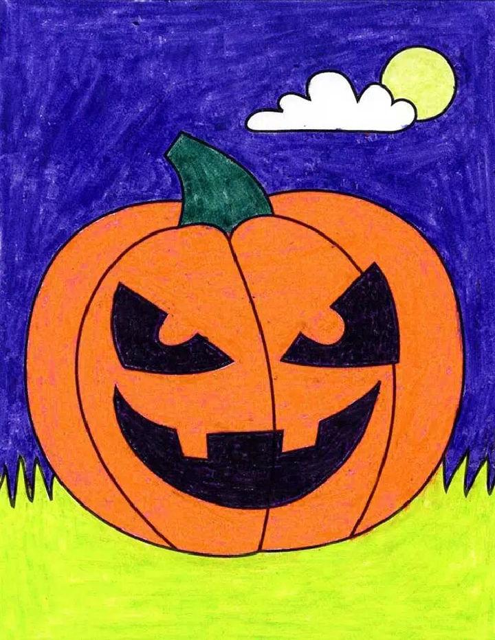 Drawing of a Jack O Lantern