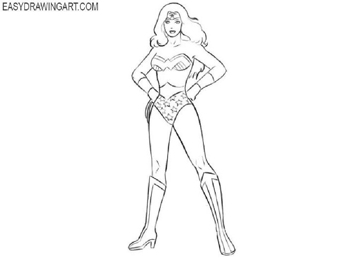 Drawing of a Wonder Woman