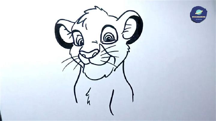 Drawing of a Young Simba