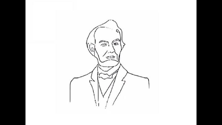 Easy Abraham Lincoln Face Drawing