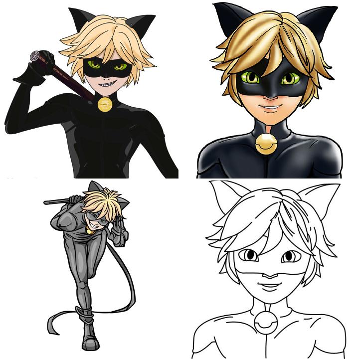 Ladybug And Cat Noir coloring pages - ColoringLib