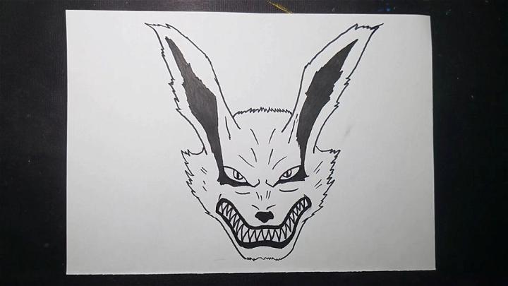 Naruto and Kurama split face drawing. : r/ZHCSubmissions