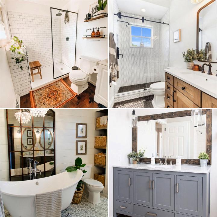 30 Farmhouse Bathroom Ideas We Love - Blitsy