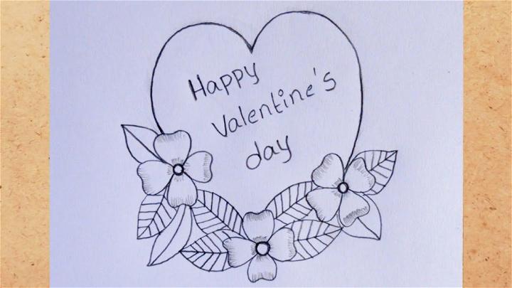 Easy Greeting Card Drawing for Valentines Day