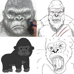 25 Easy King Kong Drawing Ideas - How to Draw King Kong