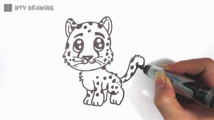 Easy Leopard Drawing