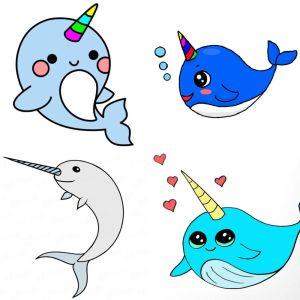 25 Easy Narwhal Drawing Ideas - How to Draw a Narwhal