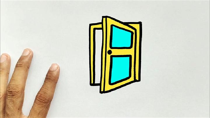 Easy Open Door Drawing for Kids