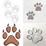 25 Easy Paw Print Drawing Ideas - How to Draw