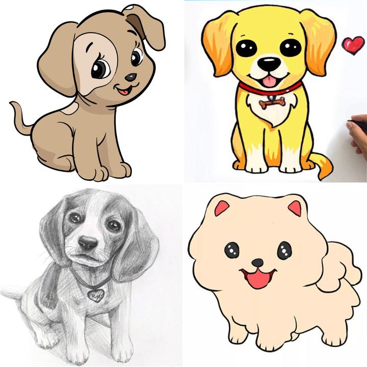 25 Easy Puppy Drawing Ideas - How to Draw a Puppy