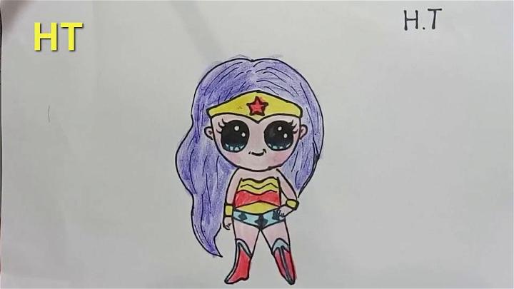 Easy Sketch of Wonder Woman