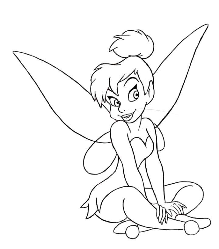 Easy Tinkerbell Drawing