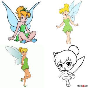 25 Easy Tinkerbell Drawing Ideas - How to Draw Tinkerbell