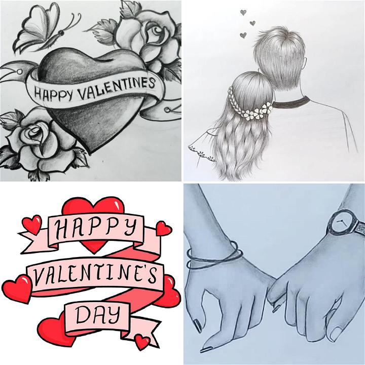 25 Easy Valentine’s Day Drawing Ideas How to Draw