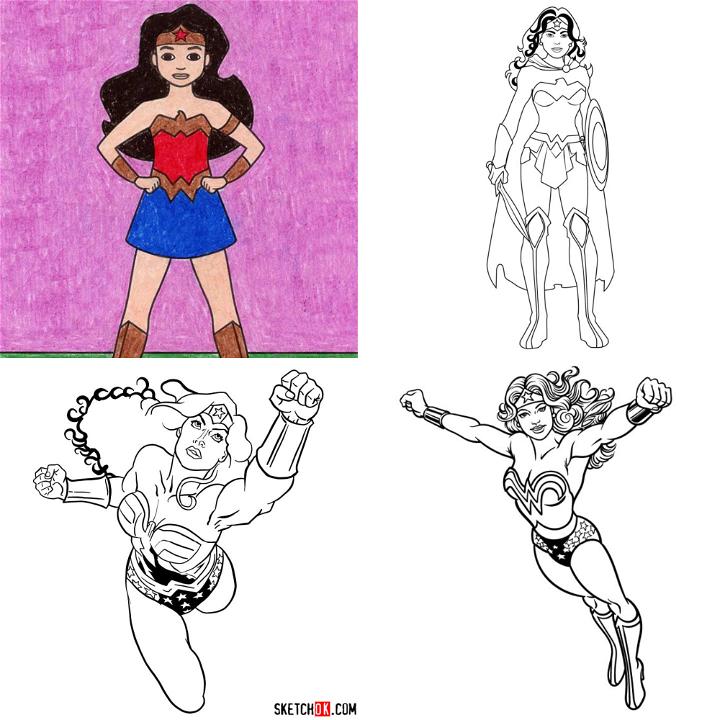 Easy Wonder Woman Drawing Ideas And Tutorials 