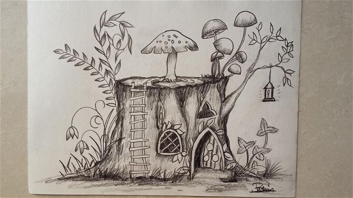 Fairy House Door Drawing