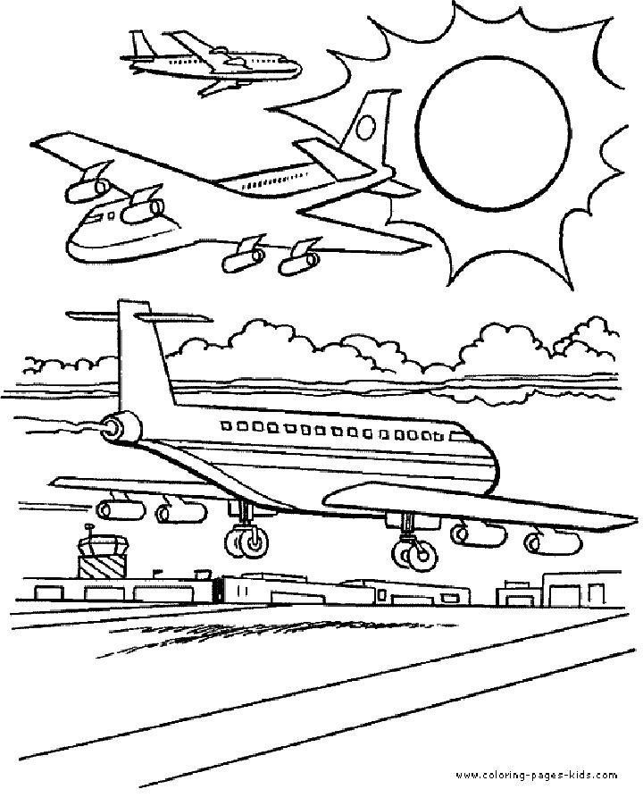 Free Airplane Coloring Pages for Adults