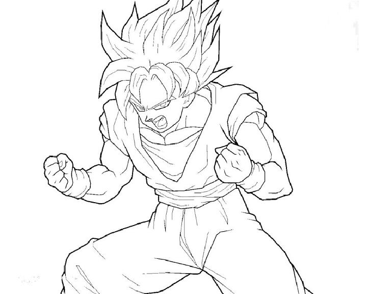 Free Coloring Pictures of Goku
