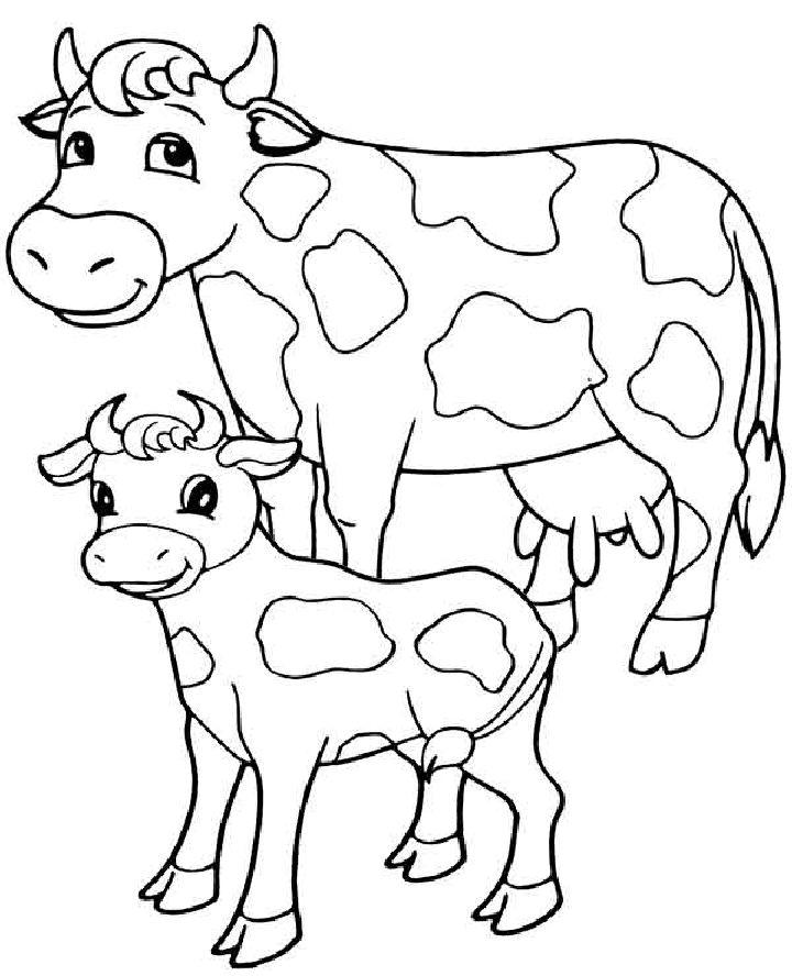 Free Cow Coloring Page to Print