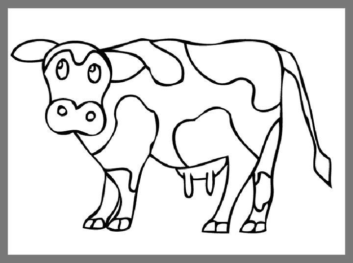 Free Cow Coloring Pages for Toddlers