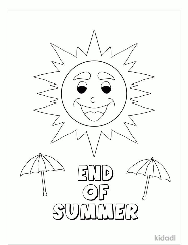 Free End of Summer Coloring Page