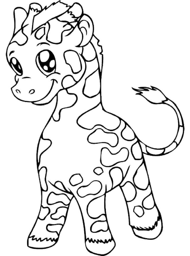 Free Kids Giraffe Coloring Pages