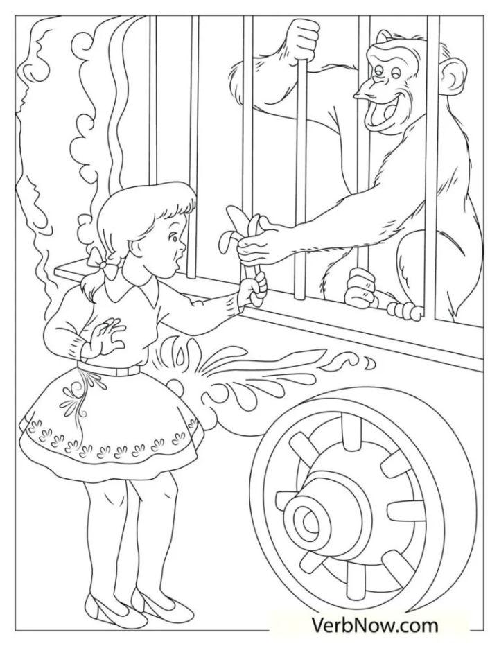 Free Monkey Coloring Pages to Download