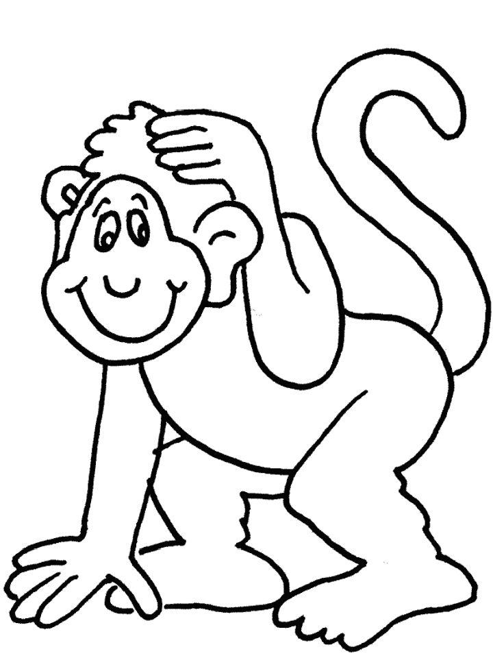 Free Printable Monkey Pictures to Color