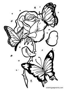 20 Free Rose Coloring Pages for Kids and Adults