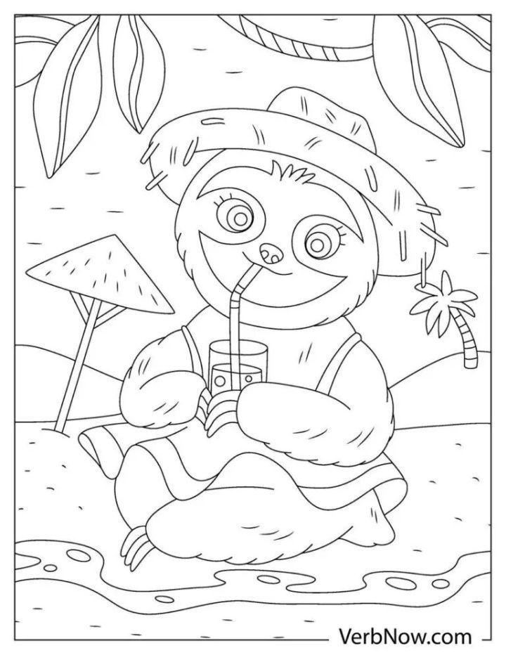 Free Sloth Coloring Pages to Download