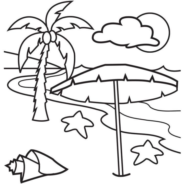 Free Summer Beach Coloring Pages