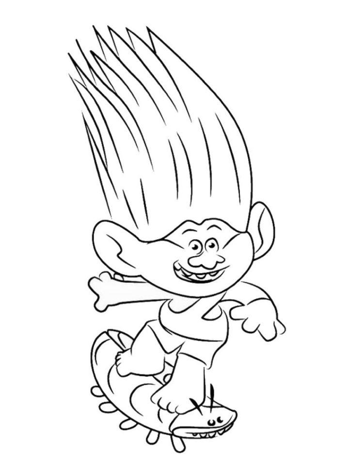 coloring pages of trolls movie