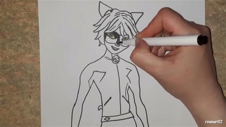 Full Body Cat Noir Drawing