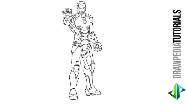 iron man drawing full body