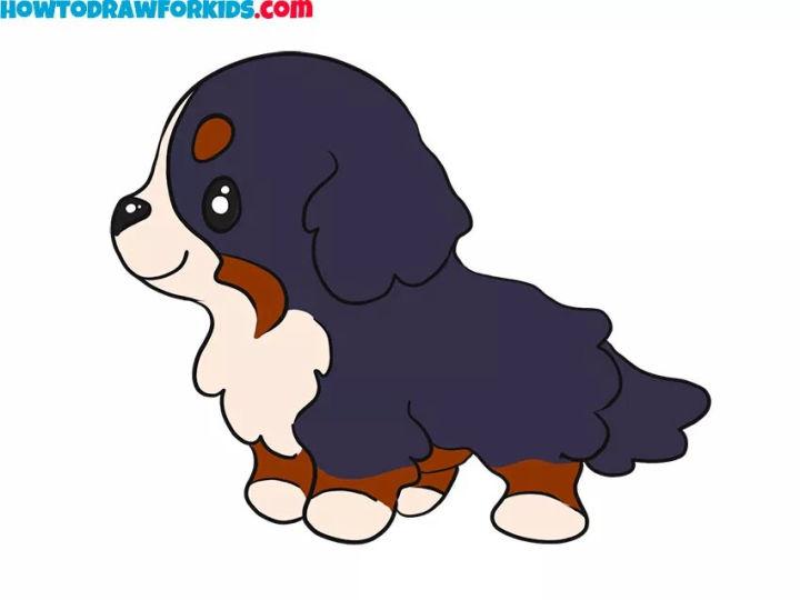 Funny Puppy Drawing for Kids
